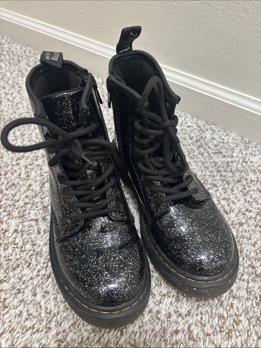 Dr. Martens black glitter boots 13